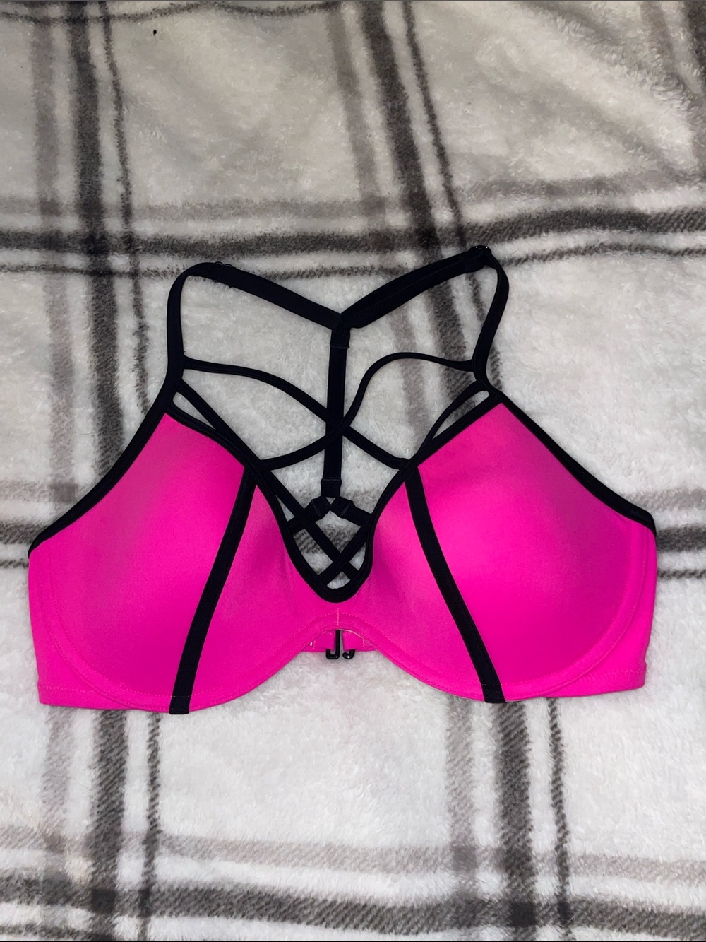 VS PINK Women’s Hot Pink Strappy Bikini